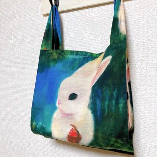 【ハンドメイド】いちご泥棒 コンビニエコバッグ(バッグ)