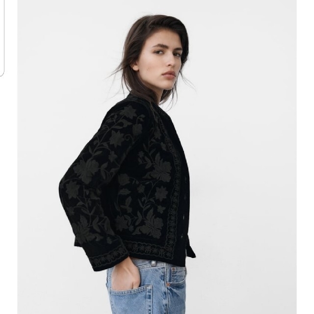 新品 ZARA エンブロイダリー ベルベット ブラウス www.krzysztofbialy.com