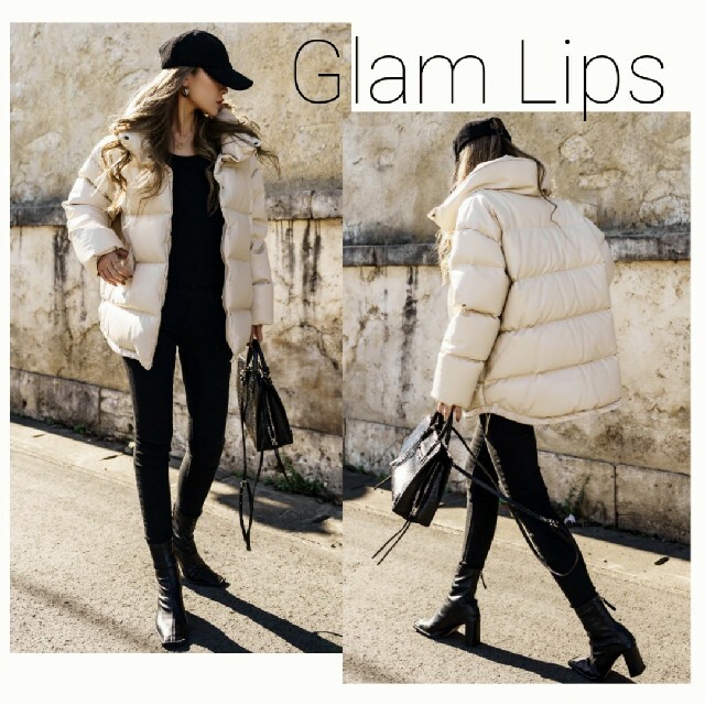 Glam lips レザー ダウンジャケット 完売カラー