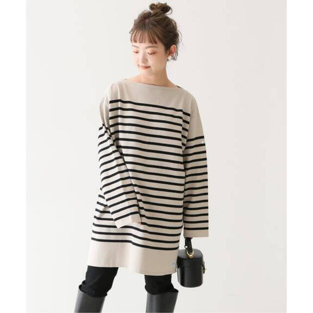 【ORCIVAL/オーシバル】 BOAT NECK L/S カットソー◆ボーダー