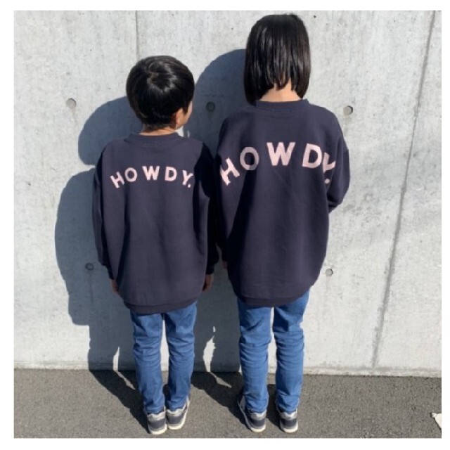 【新品・未使用】howdy Back label sweat（ブラック）