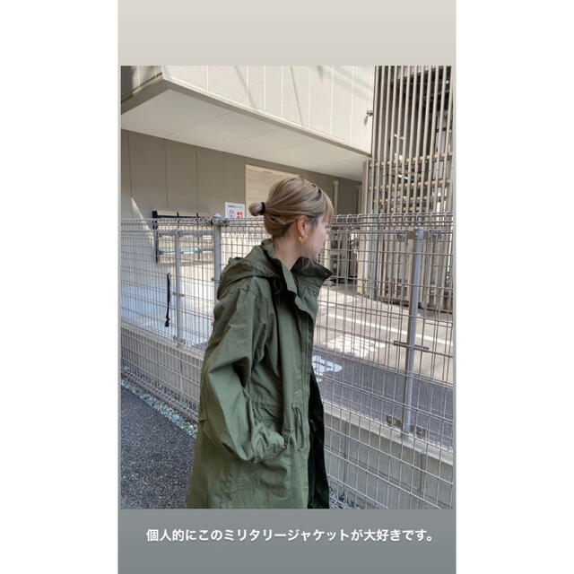 SLY(スライ)の【e／s】 2WAY HOODED MILITARY コート☆エマスライ☆カーキ レディースのジャケット/アウター(ミリタリージャケット)の商品写真