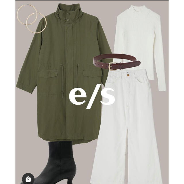 【e／s】 2WAY HOODED MILITARY コート☆エマスライレディース