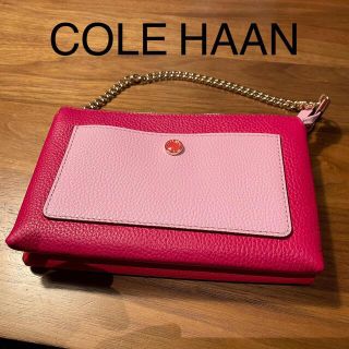 コールハーン(Cole Haan)のコールハーン　ダブルガセットポーチ　ミニバック　財布(ポーチ)