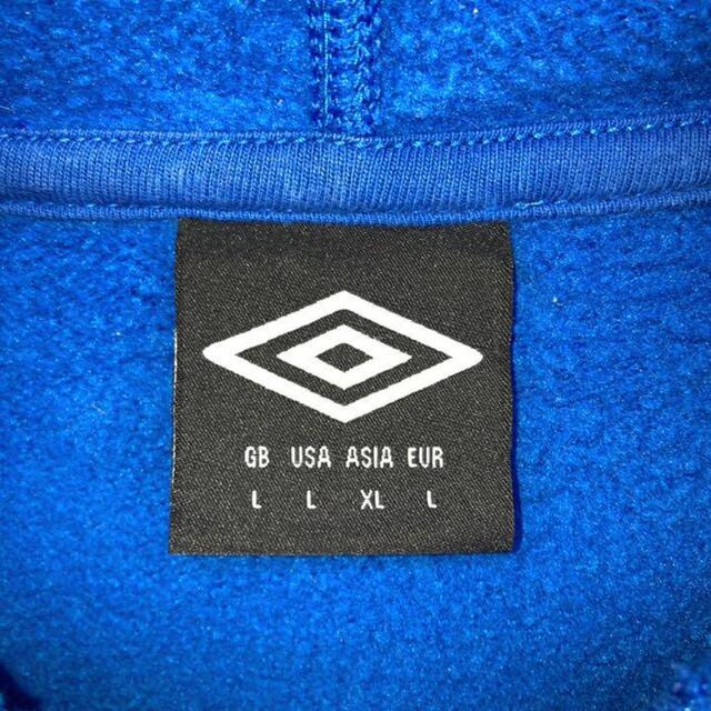 UMBRO(アンブロ)の希少 umbro アンブロ パーカー スウェット プリントロゴ 青 メンズのトップス(パーカー)の商品写真