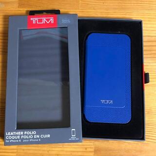 トゥミ(TUMI)のTUMI トゥミ 手帳 レザー カバー iPhone6/6s ブルー(iPhoneケース)