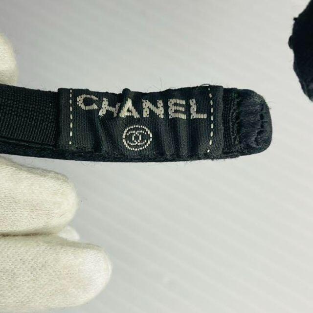 CHANEL(シャネル)の(良品)シャネル　サテン　リボン　カチューシャ レディースのヘアアクセサリー(カチューシャ)の商品写真