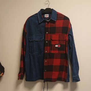 トミーヒルフィガー(TOMMY HILFIGER)のトミージーンズ トミーヒルフィガー デニムオーバーシャツ ブロックチェック(Gジャン/デニムジャケット)