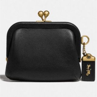 コーチ(COACH)のCOACH コーチ キスロック コインケース がま口 財布 黒(コインケース)