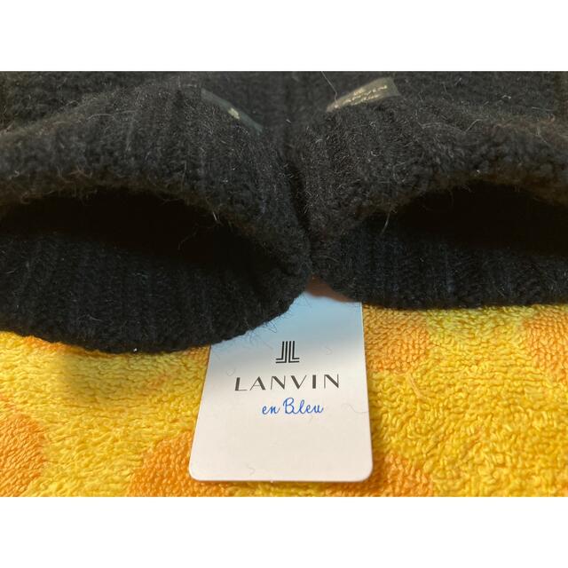 LANVIN en Bleu(ランバンオンブルー)のランバン　ニット手袋　黒ウール混 メンズのファッション小物(手袋)の商品写真