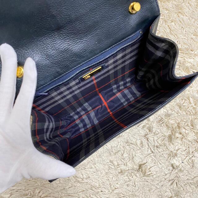 BURBERRY(バーバリー)の希少／美品♡バーバリー ショルダーバッグ ノバチェック ホースロゴ レザー 黒 レディースのバッグ(ショルダーバッグ)の商品写真