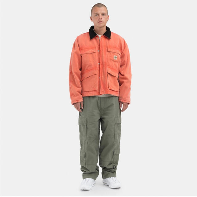 新品好評 STUSSY - STUSSY/WASHED CANVAS SHOP JACKETの通販 by tkkk's