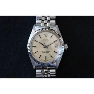 ロレックス(ROLEX)のROLEX デイトジャスト 1601 SS×WG アイボリー(腕時計(アナログ))