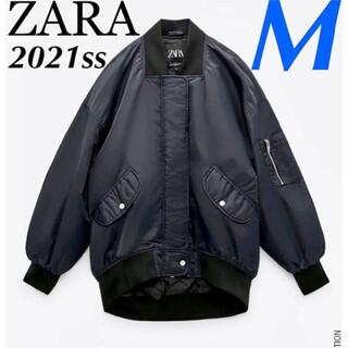 ザラ(ZARA)のZara ウォーターレペレント キルティング ボンバージャケット Mサイズ(ブルゾン)