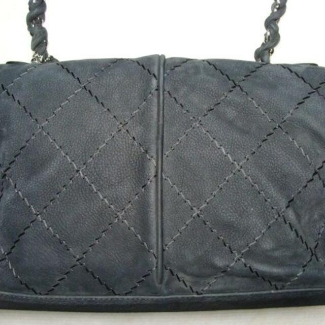 CHANEL - シャネルスエードマトラッセステッチレザー革CCロゴW CHANEL - シャネルスエードマトラッセステッチレザー革CCロゴW