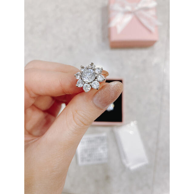 angelpeach♡サンフルールピアス♡大サイズ♡人工ダイヤモンド レディースのアクセサリー(ピアス)の商品写真