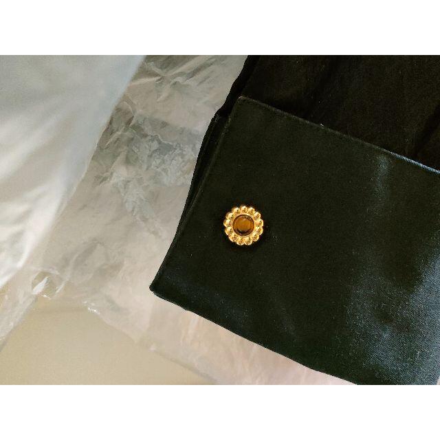正規未 イヴサンローラン YSL カメリア カフス コンポジットカボションボタン