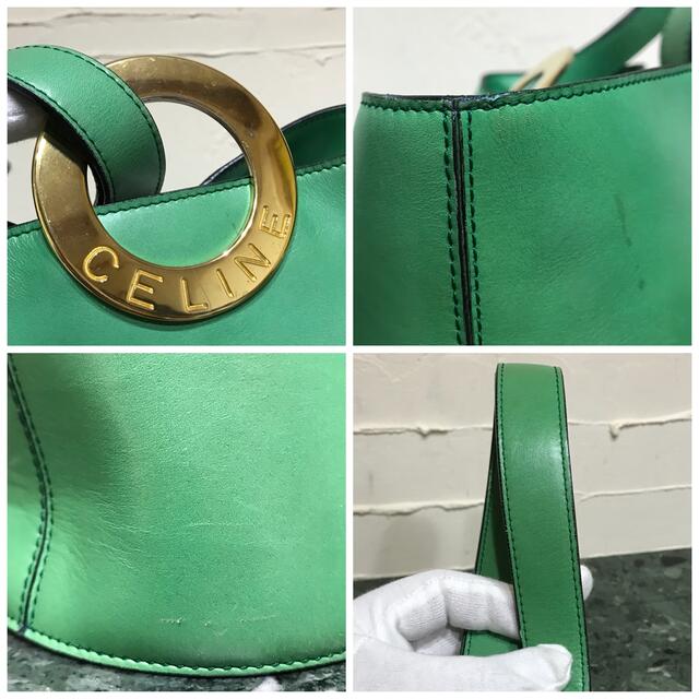 celine - 激レア 良品 VINTAGE OLD CELINE バケツ型ショルダーバッグの