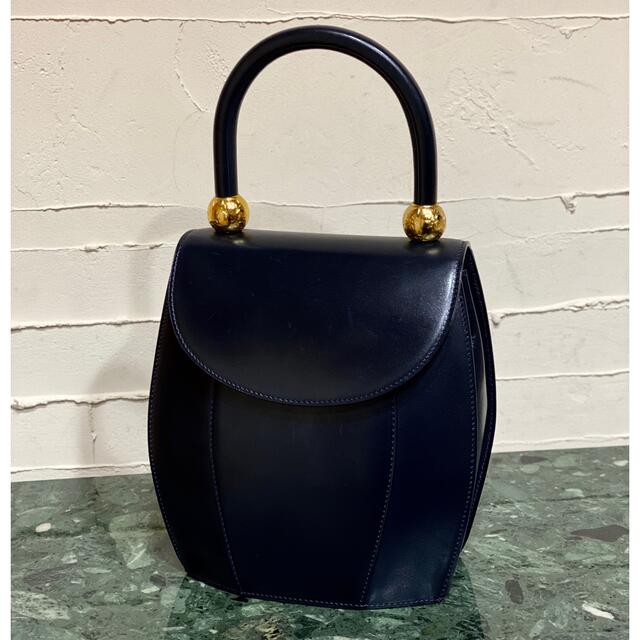 激レア 良品 OLD CELINE クラシカル レザーハンドバッグ スターボール