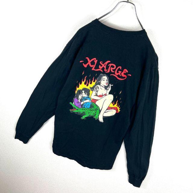 【完売品】XLARGE エクストララージ ロンt バックプリント タバコ 古着