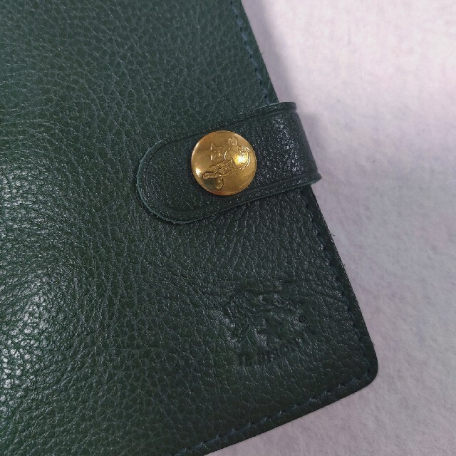 新品 イルビゾンテ コンパクト 二つ折り財布 スクエアウォレット ダークグリーン