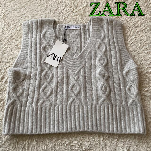 ZARA(ザラ)のZARA❤ケーブルニットベスト レディースのトップス(ベスト/ジレ)の商品写真