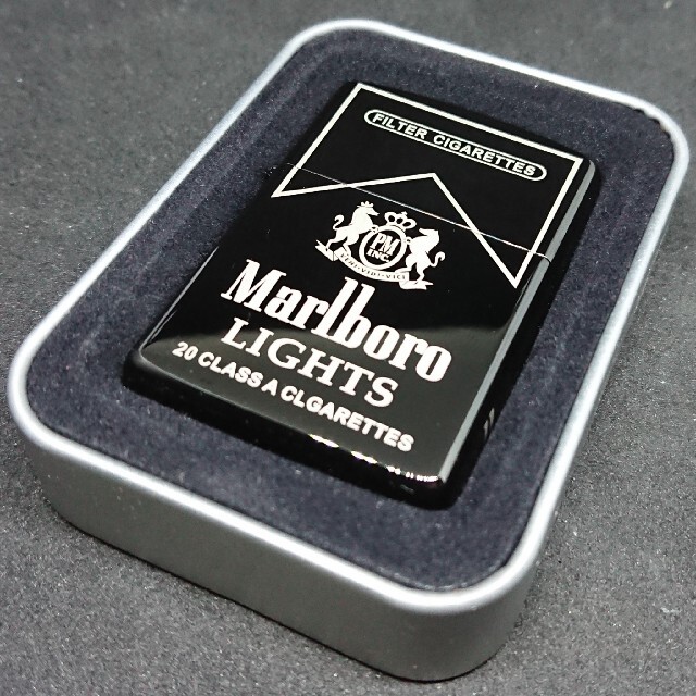 ZORRO マルボロ Marlboro ブラック Zippoサイズ メンズのファッション小物(タバコグッズ)の商品写真