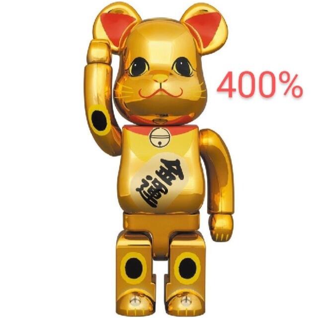 MEDICOM TOY(メディコムトイ)のBE@RBRICK 招き猫 金運 金メッキ 参 400％ エンタメ/ホビーのフィギュア(その他)の商品写真