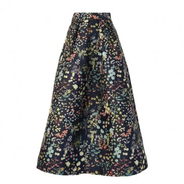 新品　lady Jacquard skirt(flower pattern)
