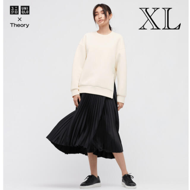 UNIQLO(ユニクロ)の【大人気‼︎】ユニクロ　セオリー　プリーツラップスカート　XL 新品タグ付 レディースのスカート(ひざ丈スカート)の商品写真