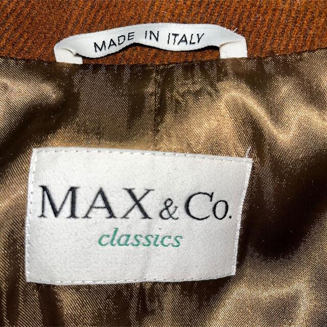 Max & Co.(マックスアンドコー)の【美品】MAX&Co.ヴァージンウールロングコート/M/ブラウン レディースのジャケット/アウター(ロングコート)の商品写真