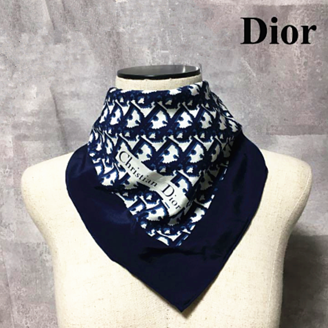 Dior ディオール スカーフ トロッター柄 ナンバー1 シルク 美品-