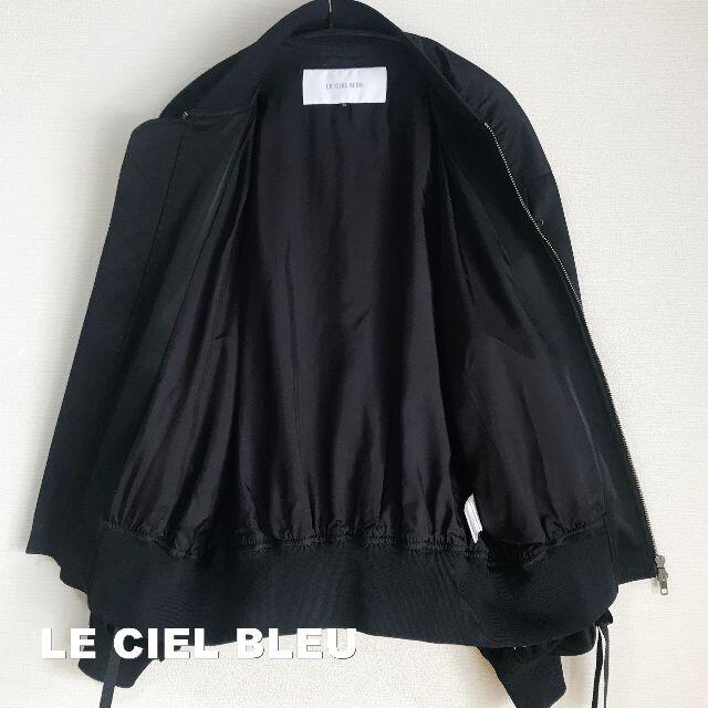 LE CIEL BLEU(ルシェルブルー)の【LE CIEL BLEU.】ルシェルブルー リボンシェイクス MA-1 BLK レディースのジャケット/アウター(ミリタリージャケット)の商品写真
