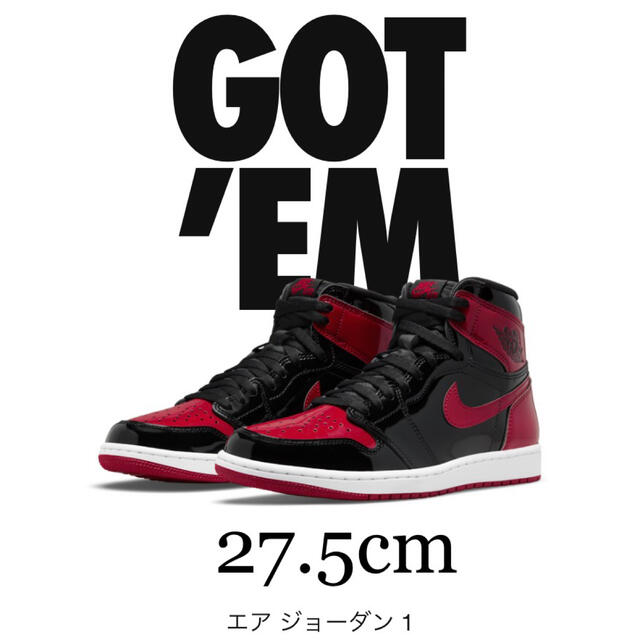 NIKE AIRJORDAN1 PATENT BRED 27.5cmのサムネイル