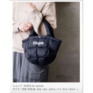 シップス(SHIPS)のships シップス　TAION ダウンバッグ(トートバッグ)