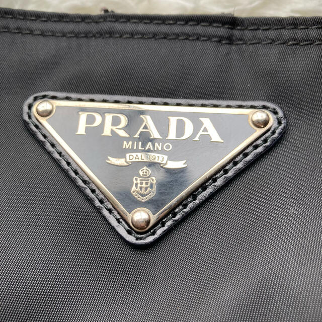PRADA - プラダ ナイロン ハンドバッグ トートバッグ ブラック 三角