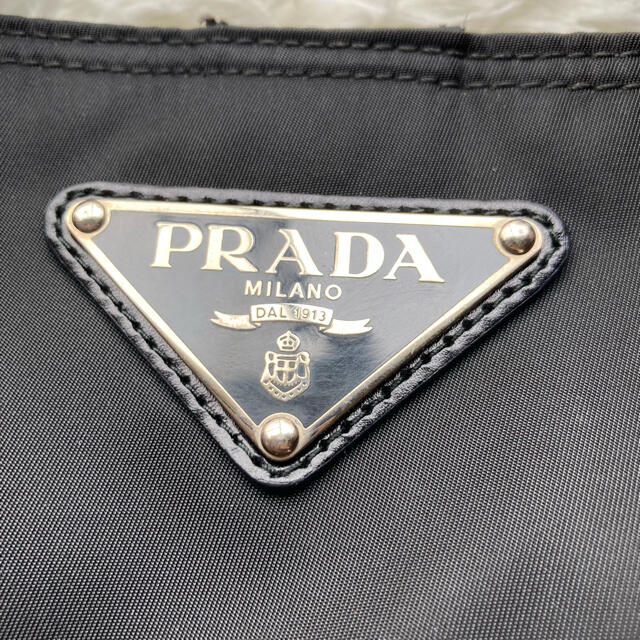 PRADA - プラダ ナイロン ハンドバッグ トートバッグ ブラック 三角