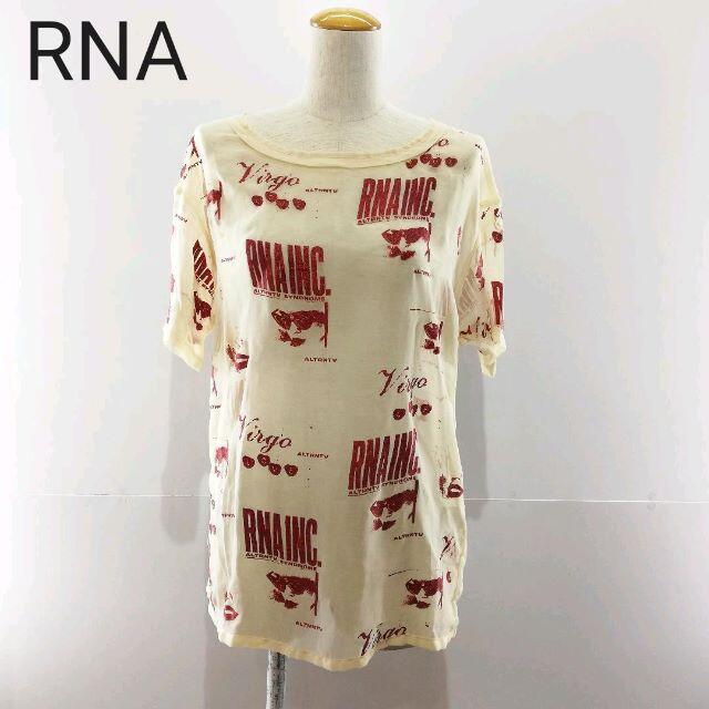 RNA(アールエヌエー)のRNA アールエヌエー メッシュ素材　ラメプリント半袖Ｔシャツ レディースのトップス(カットソー(半袖/袖なし))の商品写真