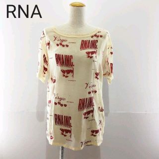 アールエヌエー(RNA)のRNA アールエヌエー メッシュ素材　ラメプリント半袖Ｔシャツ(カットソー(半袖/袖なし))