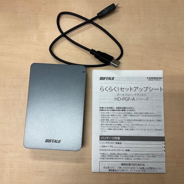 Buffalo(バッファロー)のBUFFALO ポータブルHDD 4TB スマホ/家電/カメラのPC/タブレット(PC周辺機器)の商品写真