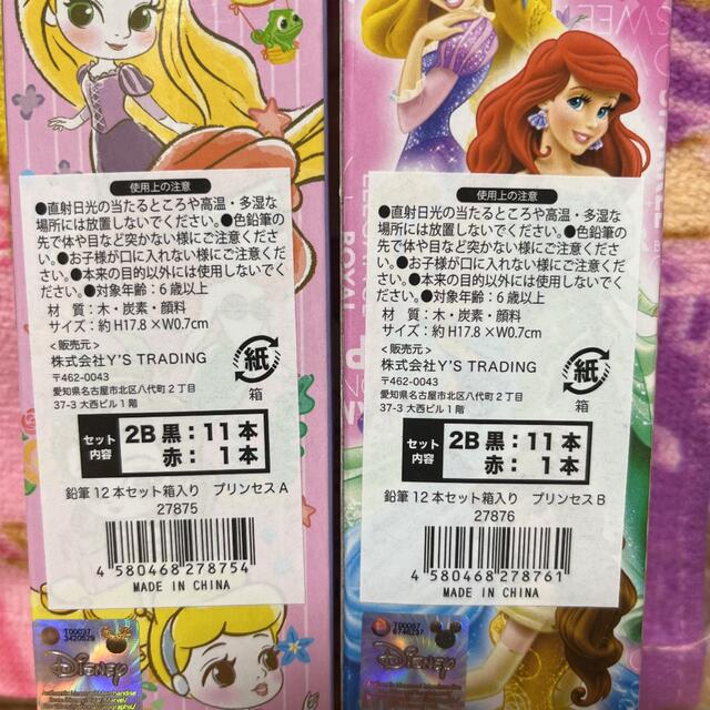 Disney(ディズニー)のDisney プリンセス　2B鉛筆 2ダース＆ループタオル エンタメ/ホビーのアート用品(鉛筆)の商品写真