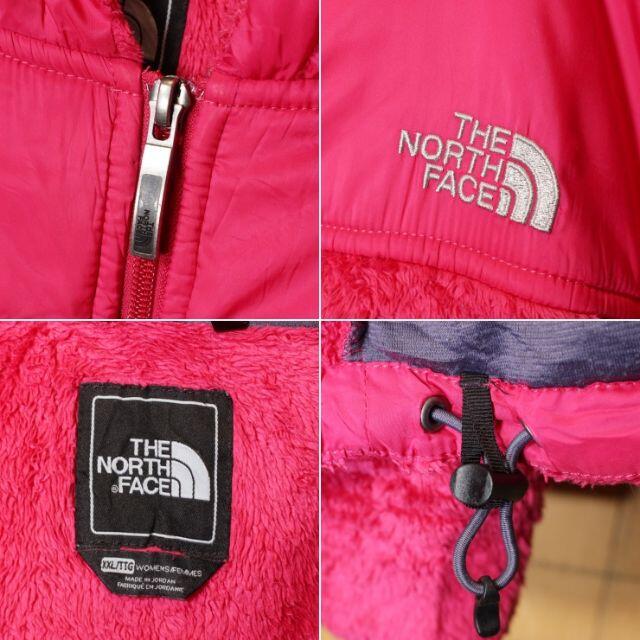 THE NORTH FACE(ザノースフェイス)のノースフェイス ボアフリースパーカー ジャケット ピンクXXL アウトドアaw8 レディースのジャケット/アウター(ブルゾン)の商品写真