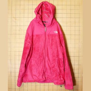 ザノースフェイス(THE NORTH FACE)のノースフェイス ボアフリースパーカー ジャケット ピンクXXL アウトドアaw8(ブルゾン)