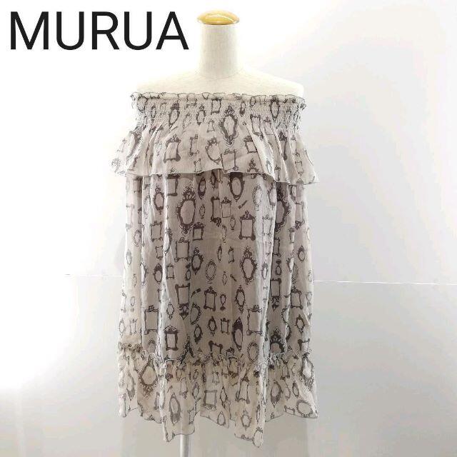 MURUA(ムルーア)のMURUA ムルーア フリルオフショルダートップス　新品タグ付き レディースのトップス(シャツ/ブラウス(半袖/袖なし))の商品写真