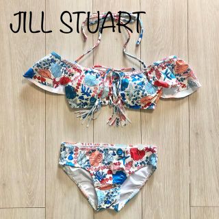 ジルスチュアート(JILLSTUART)の新品 ジルスチュアート 水着 2点セット シェルプリント ビキニ RD M(水着)