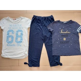 ジーユー(GU)のGU 他 女児150 トップス&ボトム ３点セット(Tシャツ/カットソー)