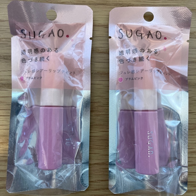 ロート製薬(ロートセイヤク)の【2個セット】スガオ　SUGAO ジュレ感シアーリップティント　プラムピンク コスメ/美容のベースメイク/化粧品(口紅)の商品写真