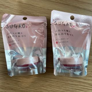 ロートセイヤク(ロート製薬)の【新品2個セット】スガオ　スフレ感チーク　はなやぎピンク(チーク)