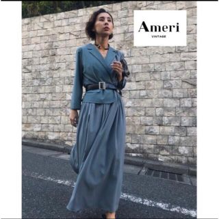 アメリヴィンテージ(Ameri VINTAGE)の【AMERI】 TRINITY JKT DRESS ロングワンピース　M(ロングドレス)