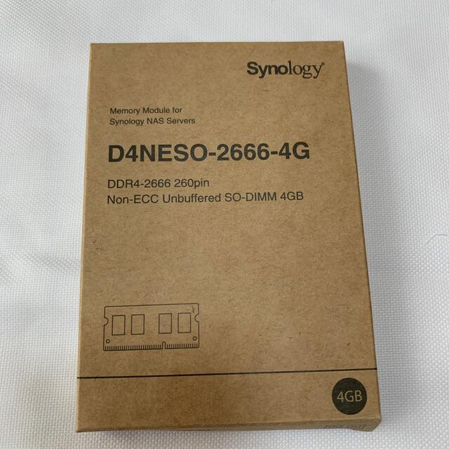 【NAS用拡張メモリ】Synology D4NESO-2666-4G